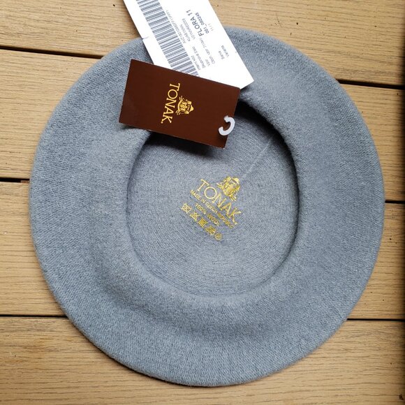 BNWT TONAK  Czechoslovakia made 100% wool beret in grey (OS) - Picture 6 of 6